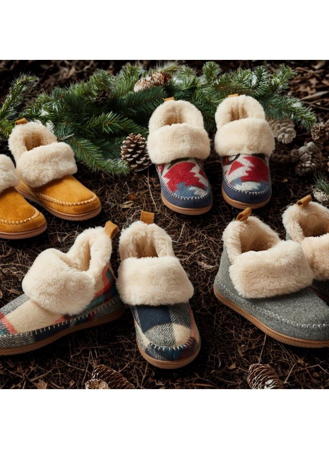 Dearfoams Women's Moritz Indoor/Outdoor Cozy Bootie Camping Furry Slipper, Whiskey, 41.5 EU - Image 3