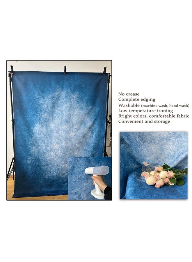 HMTFOTO خلفيات تصوير بورتريه بتدرج أزرق داكن 5x7 قدم مع مركز ساطع، خلفية تصوير تجريدية لستوديو، دعاية لبوث التصوير، زينة خلفية - Image 5