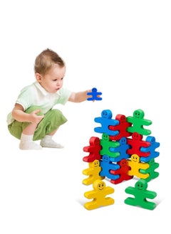 Y&D 16Pcs Wooden Building Blocks for Toddlers 1-3 Year Old Girls Boys Gifts, Stacking Sensory Toys Kids Birthday Gifts Presents Age 2-4  - Image 1