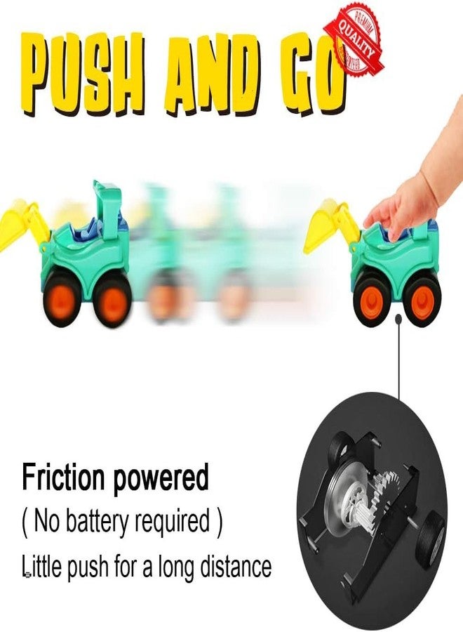 Wizplex WizToy Construction Toy Cars (3 Month Warranty) for 2,3,4,5 Year Old Boys, Girls Toddlers - Push and Go Construction Truck Toy, Pull Back Vehicles - 6 Pack Gift Set - Image 2