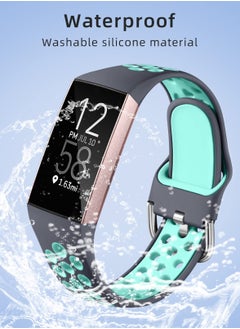 Y&D Silicone Wristbands for Fitbit Charge 4, Compatible with 3 Bands, Sport Waterproof Breathable Bands  - Image 2