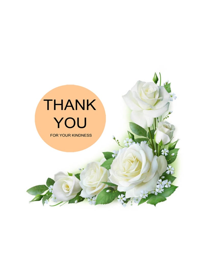 Sticker size 3.7 cm, decorated with the phrase “Thank you”, number of 120 stickers, used with gifts, self-adhesive and water-resistant stickers used in birthdays, wedding parties, decorations, and gif - Image 1