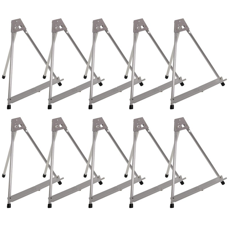 US Art Supply 15 High Aluminum Tabletop Display Easel for Painting 10 Pack Adjustable Folding Stand  Portable Art Easel for Displaying Canvas Whiteboards Posters Signs Pictures Paintings