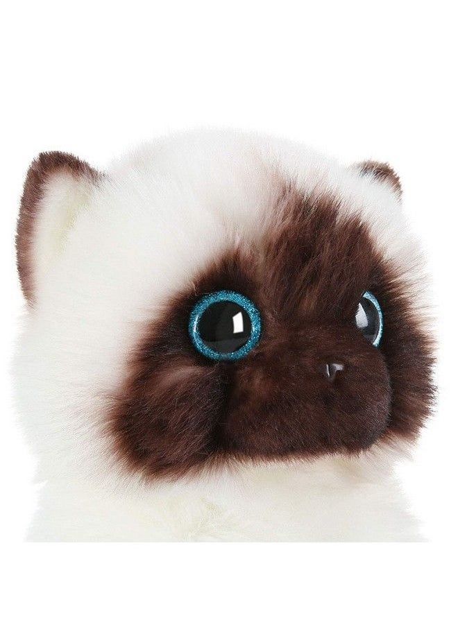 AngelGift - Cuddly Emulation Siamese Cat Stuffed Animals Toy Cushion Doll Siamese Cat Plushie Toys Best Birthday Christmas Fiesta Great Gifts For The Children Kids Baby Toys (8" /20Cm) - Image 1
