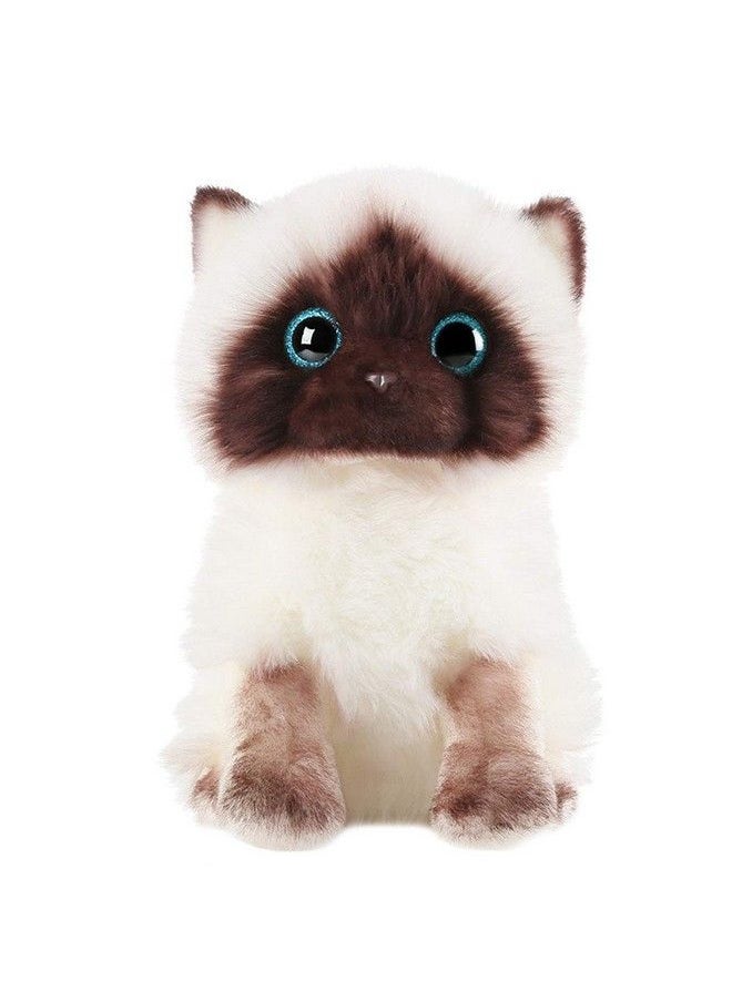 AngelGift - Cuddly Emulation Siamese Cat Stuffed Animals Toy Cushion Doll Siamese Cat Plushie Toys Best Birthday Christmas Fiesta Great Gifts For The Children Kids Baby Toys (8" /20Cm) - Image 1