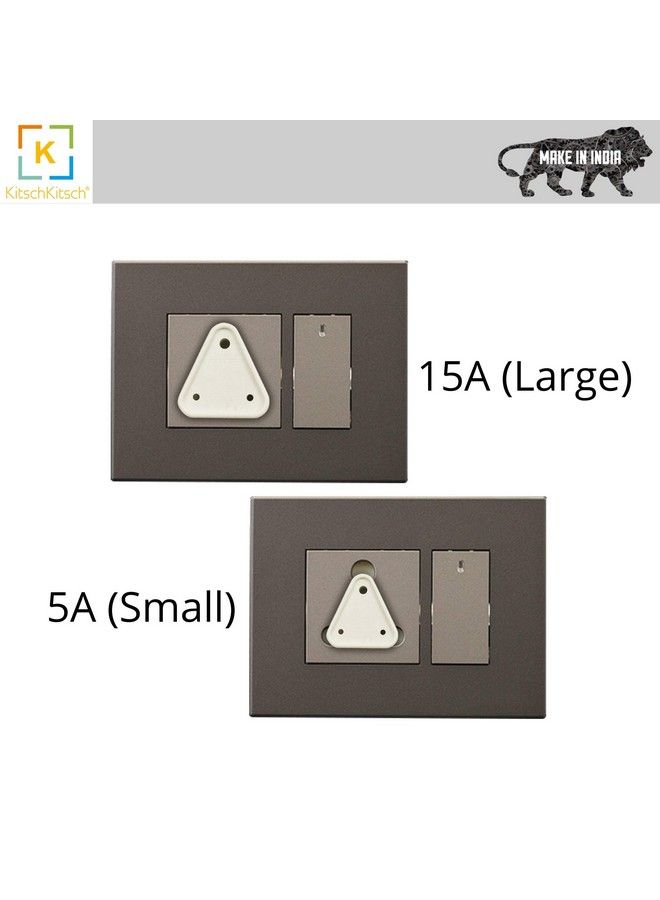 KitschKitsch غطاء مأخذ كهربائي للأطفال الرضع للأطفال مصمم بشكل آمن مصنوع في الهند 5A و 15A (أبيض) (عبوة من 24) - Image 5