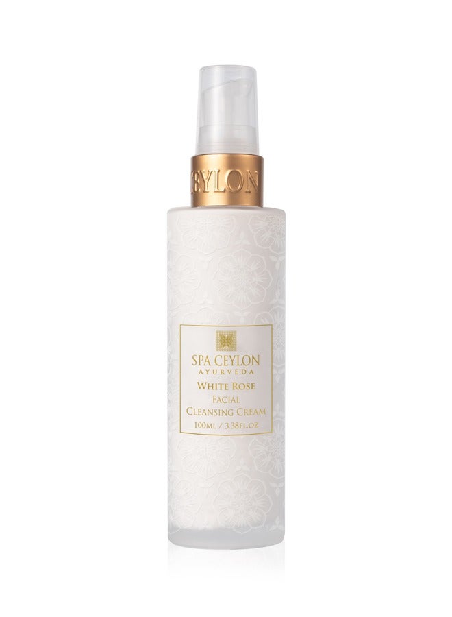 spa ceylon White Rose Facial Cleansing Cream | Oily to Normal Skin | Makeup Remover | 100ml