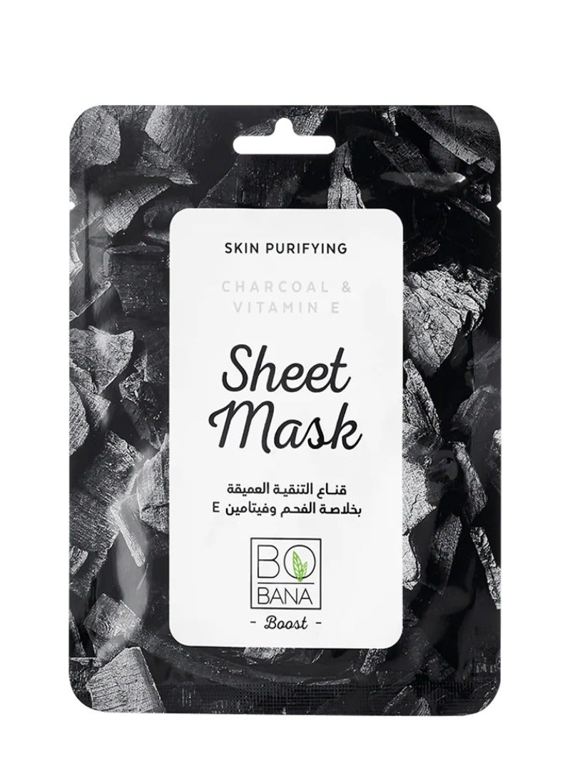 Bobana Skin Hydrating Charcoal & Vitamin E  Acid Sheet Mask