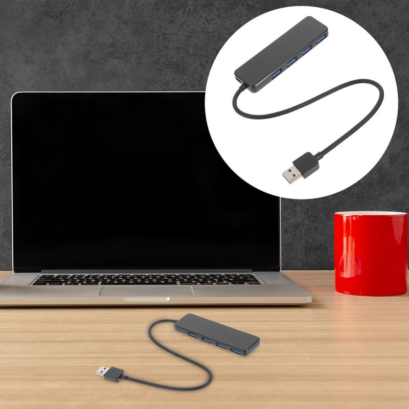 محور USB C فائق النحافة متعدد المنافذ مع ضوء مؤشر لأجهزة الكمبيوتر المحمولة والمكتبية - Image 5