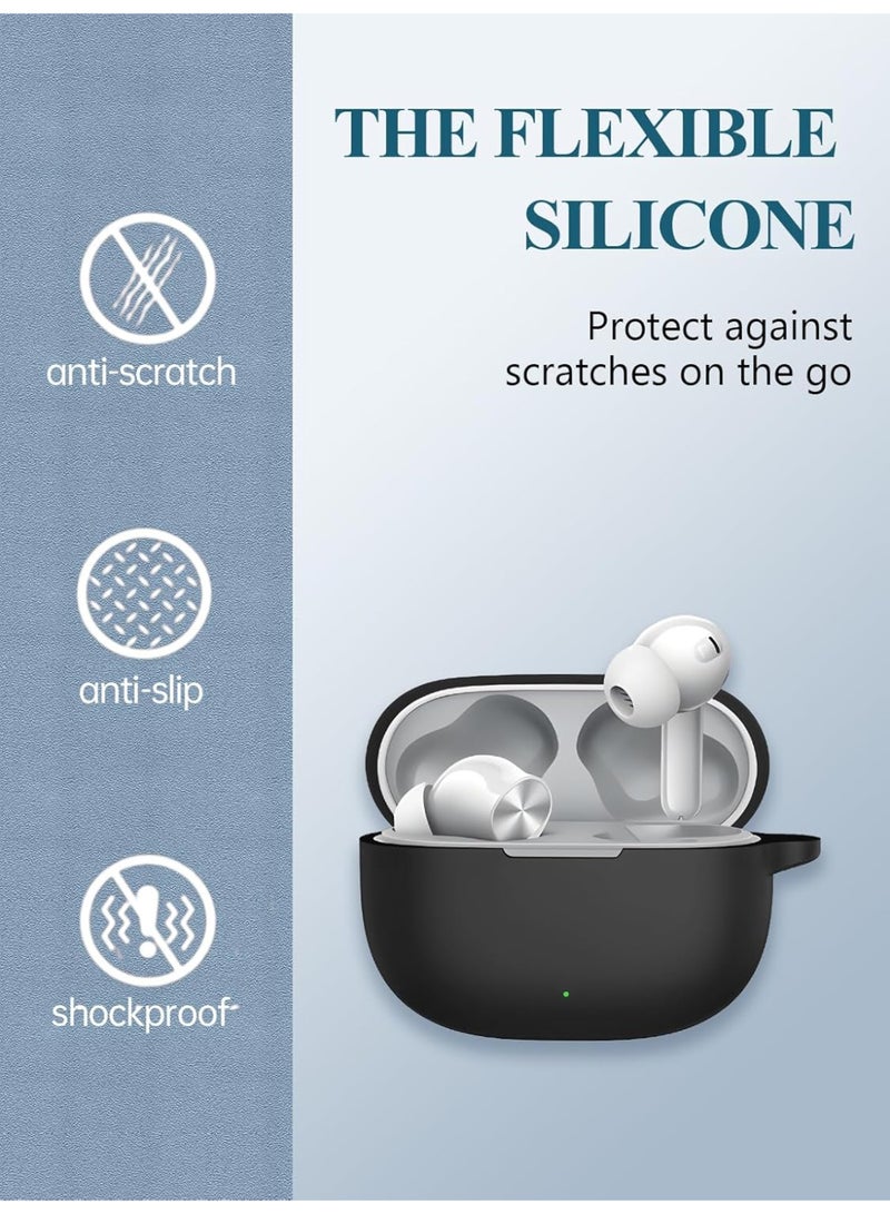 realme Buds T200 Lite Case Dust Proof Cover Earphone Protective Cover - realme Buds T200 Lite Case with Lanyard - Black - Image 3