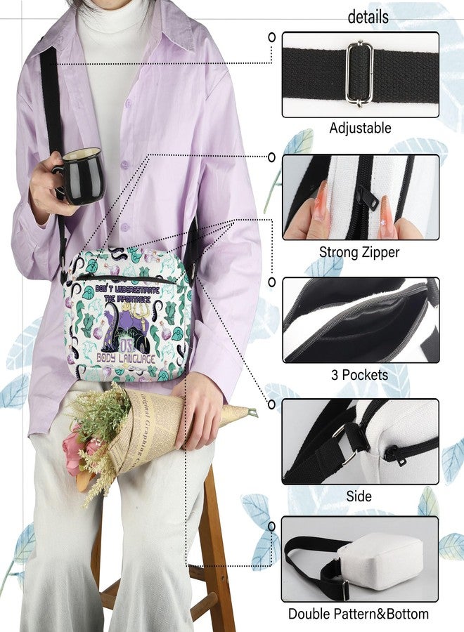 TOBGBE Sea Witch Merch Gifts Villains Witch Crossbody Bag for Fans Don't Underestimate The Importance Of Body Language(Sea Witch Body LanguageH CB) - Image 5