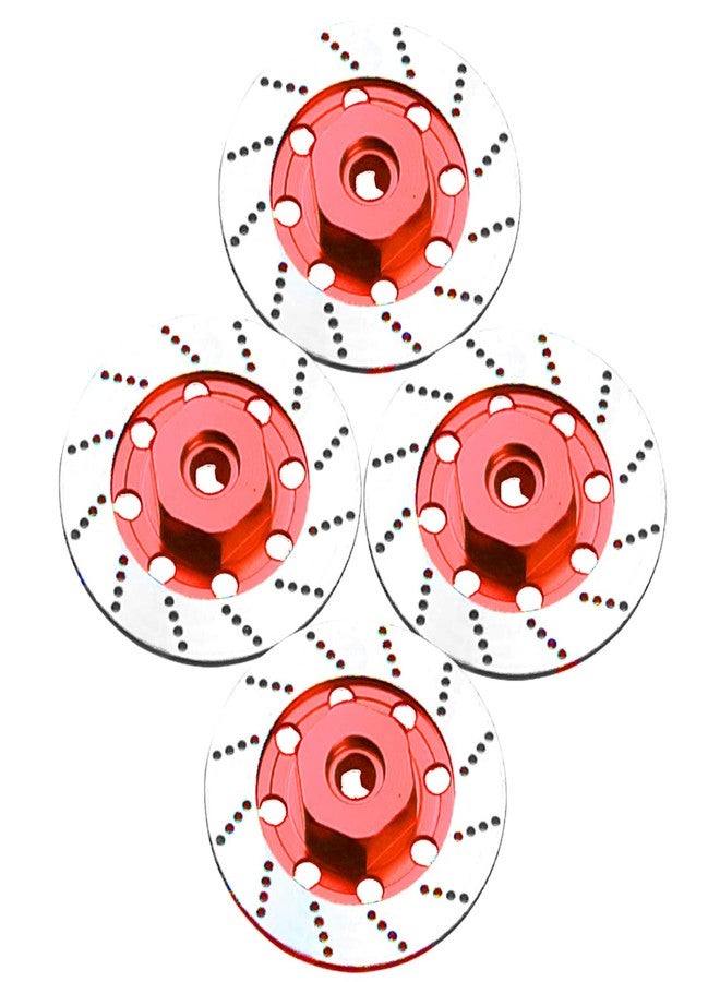 Vgoohobby 4Pack Vgoohobby Metal 12mm RC Car Hex Hub 12mm Brake Disc Wheel Hubs Adapter Spacer Compatible with Traxxas Tamiya Redcat HSP HPI 1/10 On-Road Car (Red) - Image 5