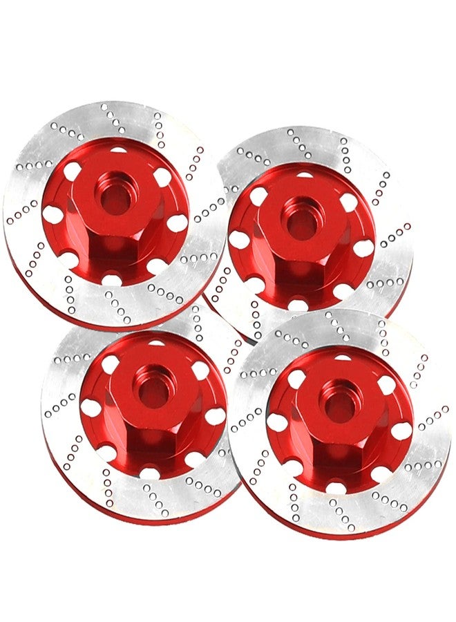 Vgoohobby 4Pack Vgoohobby Metal 12mm RC Car Hex Hub 12mm Brake Disc Wheel Hubs Adapter Spacer Compatible with Traxxas Tamiya Redcat HSP HPI 1/10 On-Road Car (Red) - Image 3