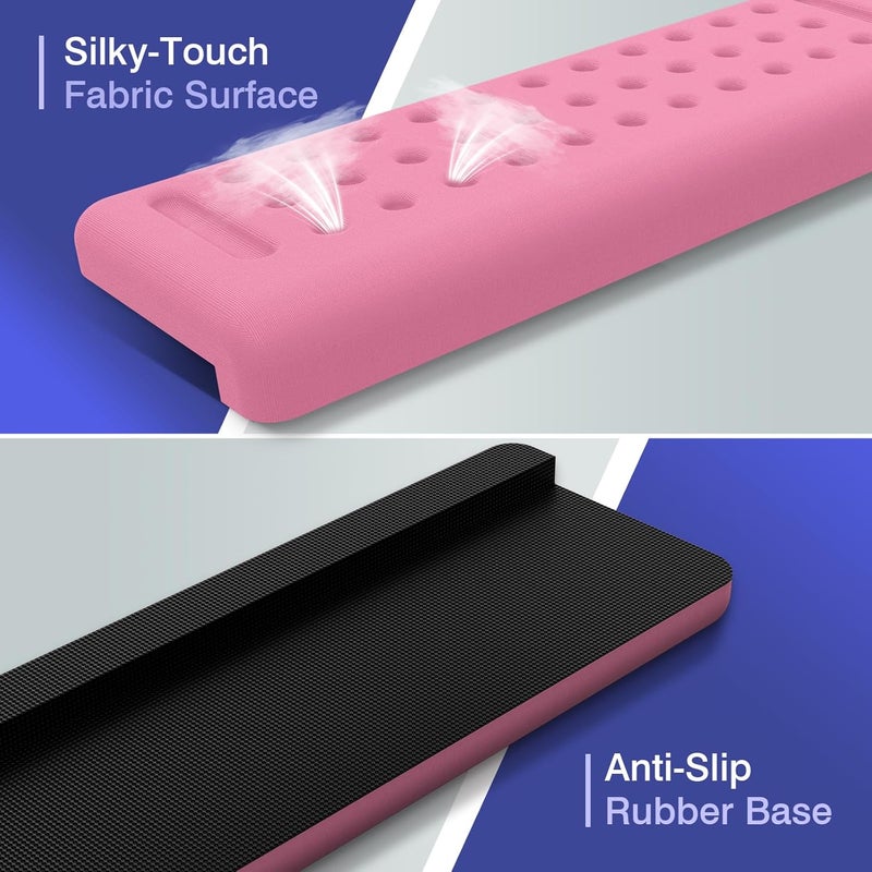 Retuhapy L-Shaped Desk Edge Cushion, 2 PCS Elbow Rest for Desk with Ergonomic Support, Memory Foam Elbow Pad & Arm Rest for Palm, Wrist & Forearm, Non-Slip & Separate Design, Office & Home, Pink - Image 4