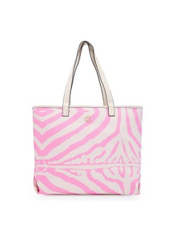 CAPRESE Caprese Zuzu Tote Large Cream - Elegant shoulder bag with abstract print, spacious office tote, quick access back zip, perfect for daily use and work  - Image 1