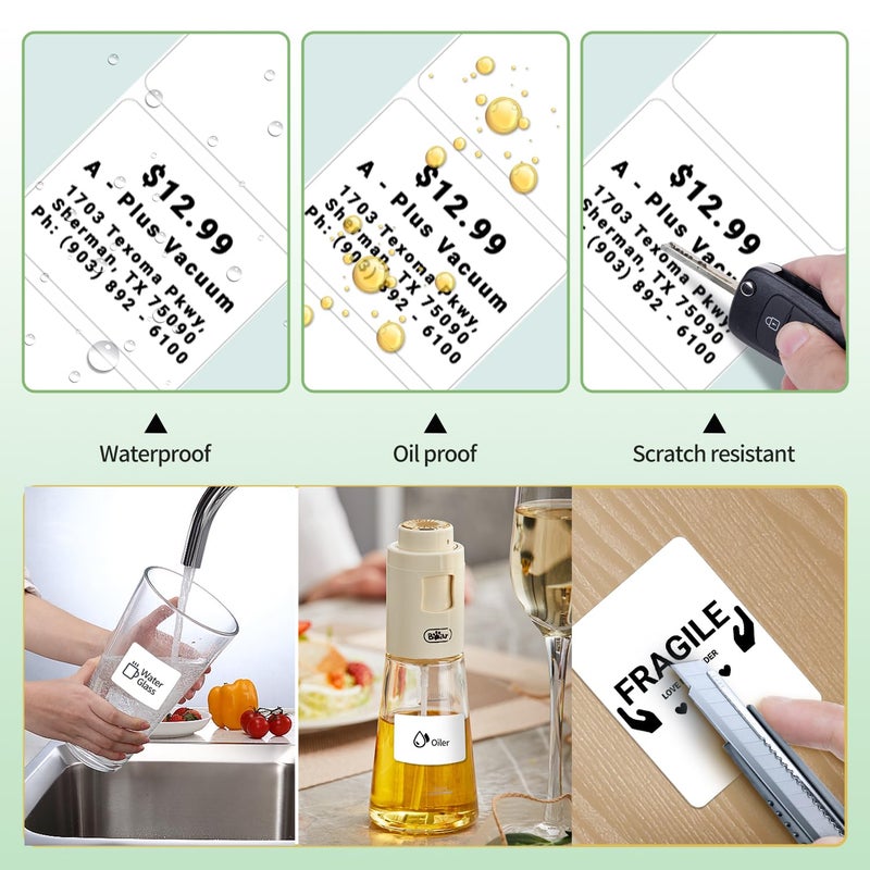 Phomemo Thermal Labels-for M110/M100/M220/M221/M108,1.57"x1.18"(40x30mm),Name Labels for Kids/School, 230 Labels/Roll, for Barcode/Address/Mailing/Logo/Business/Home - Image 3