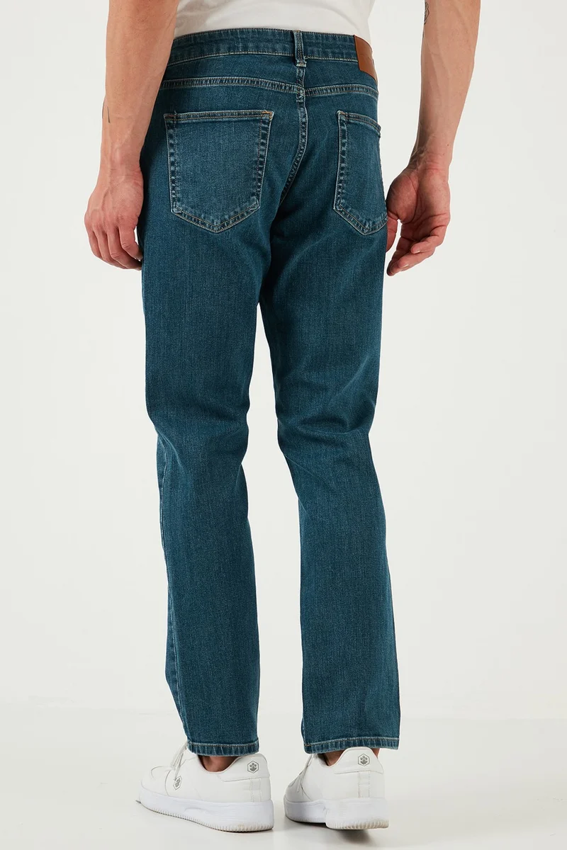 بوراتي Stretch Cotton Regular Fit Normal Waist Straight Leg Jeans Men's Jeans 2210S56PARMA