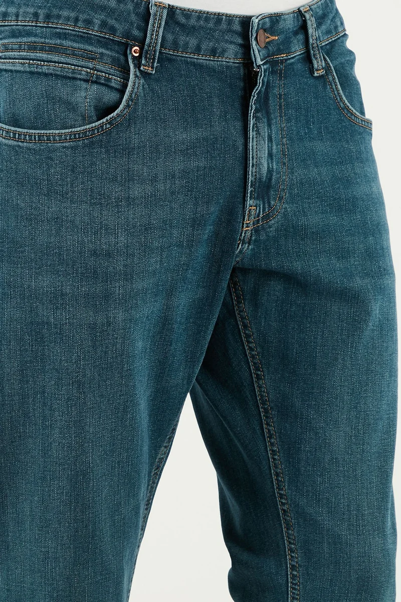 بوراتي Stretch Cotton Regular Fit Normal Waist Straight Leg Jeans Men's Jeans 2210S56PARMA