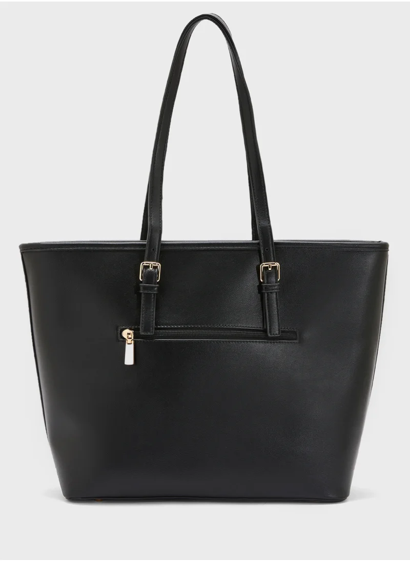 Khizana Croc Panel Tote Bag