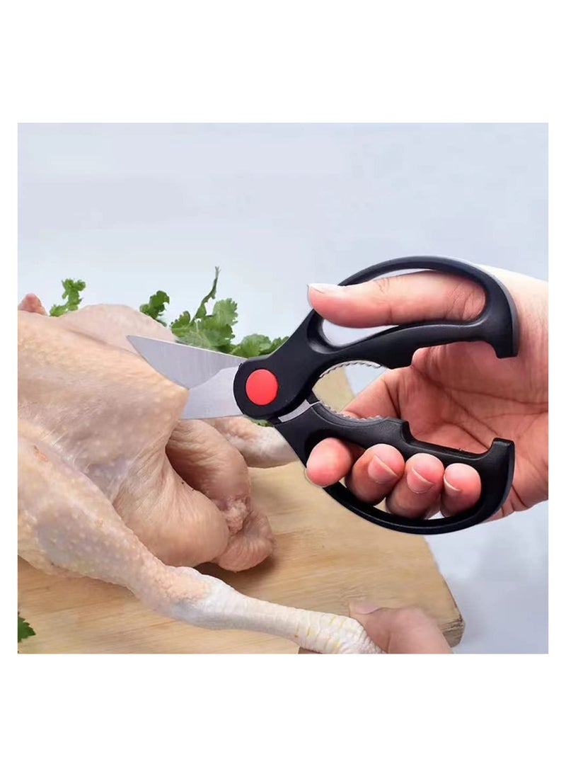 KASTWAVE - Kitchen Scissors Set, Kitchen Scissors with Sharp Stainless Steel Blades and Soft Handles, Include One Poultry Shears and Two Different Sizes of Cooking Scissors, Perfect Kitchen Partner - Image 1