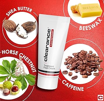 Clearance Foot Cream 75ml Enriched with Avocado Oil Shea Butter and Caffeine Moisturizing and Healing Foot Cream for Dry Cracked Skin Relieves Swelling Odor NonGreasy Fast Absorbing - Image 3