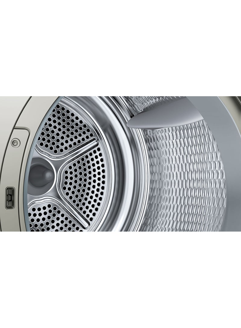 BOSCH Series 8 Free-Standing Heat Pump Dryer 9 kg, EcoSilence Drive, Touch Dial WQB245BXGC Silver Inox - Image 3