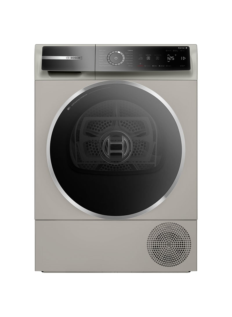 BOSCH Series 8 Free-Standing Heat Pump Dryer 9 kg, EcoSilence Drive, Touch Dial WQB245BXGC Silver Inox - Image 1