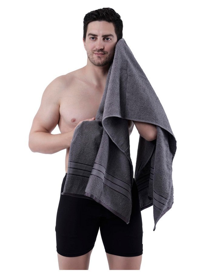 Dollar Bath Towel Cotton Soft, Large Size, 100% Cotton Towel - Highly Absorbent Size (75 X 150 Cm) for Men's and Women's 1 Piece Bath Towel (Stone Grey) - Image 5