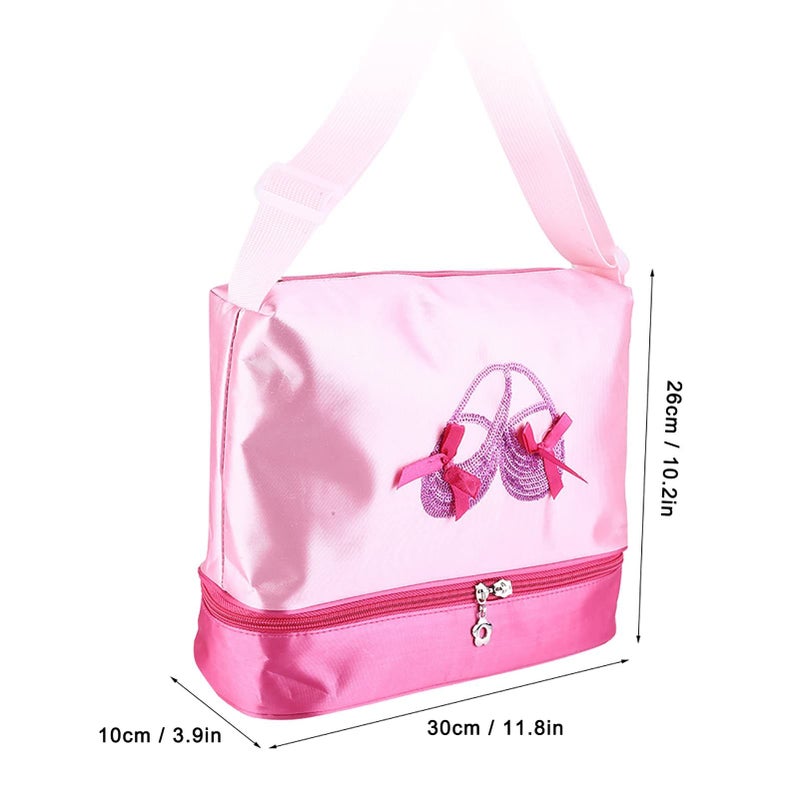 Girls Ballet Dance Bag With Sequins Gym Travel Duffle Shoulder Bag - Image 5