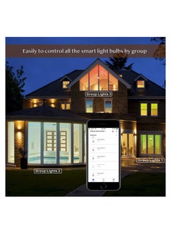 SASKA Smart LED Bulb E27 - 10W - Pack of 2 - WIFI Control Color Adjustable Light Works with Alexa/Google Home RGB+CW+WW  - Image 5