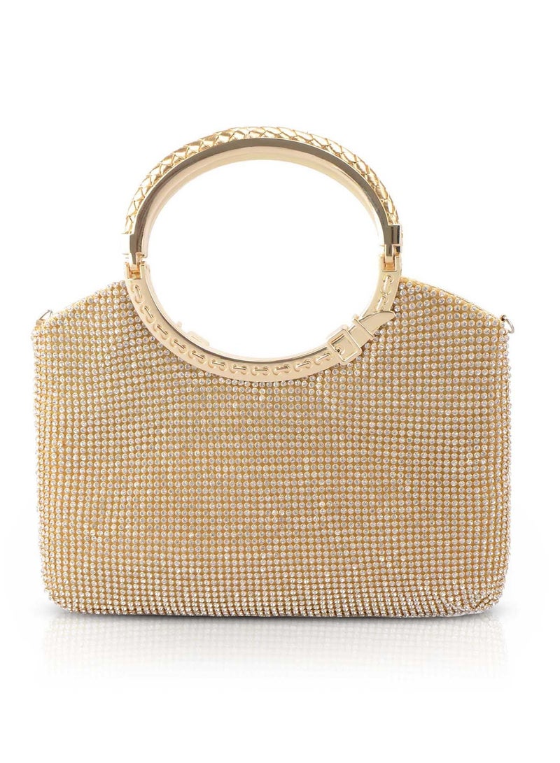KASTWAVE Rhinestone Clutch Crystal Evening Clutch Bag, Sparkly Purse Wedding Purses Handbag Diamante Clutch Bag Beaded Crossbody Bag For Party Engagement Dinner Banquet (Small)  - Image 1