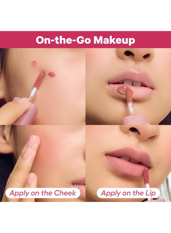 COLORGRAM Nude Blur Lip  Cheek Tint #04 Coral 2 in 1 Matte Lip Blush Korean K-Beauty - Image 3