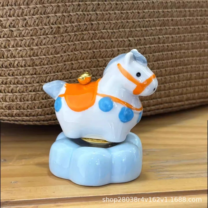 Jingdezhen Ceramic Spinning Horse Figurine - Image 4