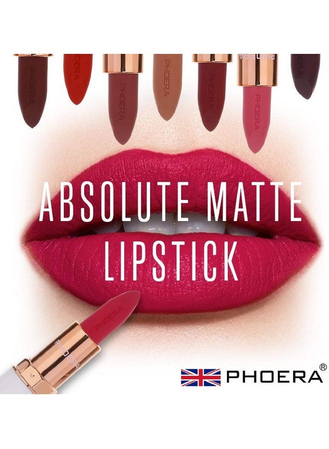 Phoera Absolute Velvet Matte Lipstick Long Lasting Waterproof Pigment Makeup (105 Fascinate) - Image 5