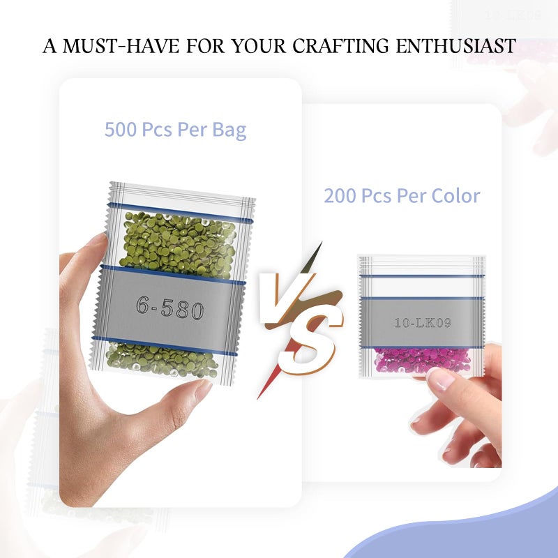 ZORETCO 30000 Pcs 60 Colors Diamond Art Painting Beads, 5D Diamond Painting Accessories, Round Diamond Painting Drills Diamonds Flat Bottom Rhinestones for Bead Art Gem Art Craft - Image 4