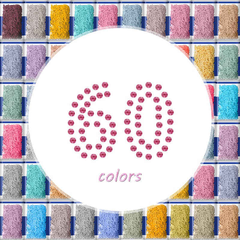 ZORETCO 30000 Pcs 60 Colors Diamond Art Painting Beads, 5D Diamond Painting Accessories, Round Diamond Painting Drills Diamonds Flat Bottom Rhinestones for Bead Art Gem Art Craft - Image 1
