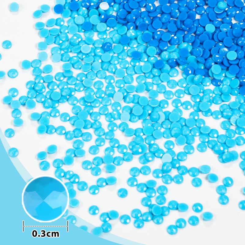ZORETCO 30000 Pcs 60 Colors Diamond Art Painting Beads, 5D Diamond Painting Accessories, Round Diamond Painting Drills Diamonds Flat Bottom Rhinestones for Bead Art Gem Art Craft - Image 5