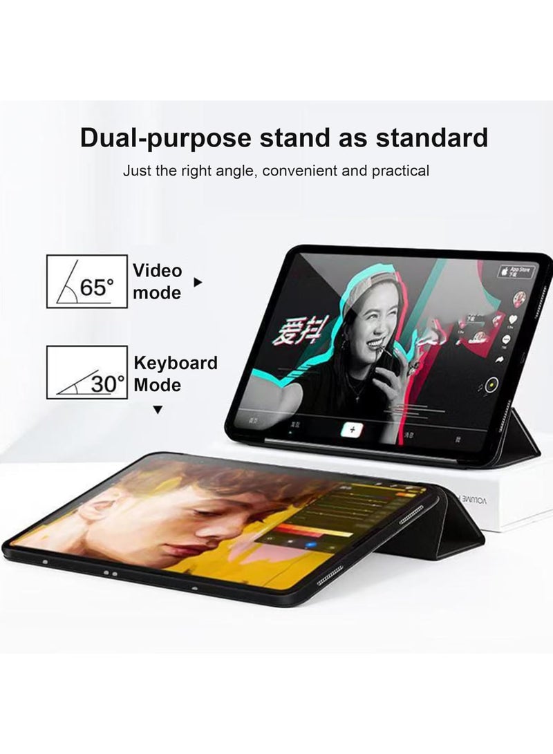 SYOSI Silicone Case for Red-mi Pad 2 (2025) 11 Inch, Lightweight Durable Protective Cover with Trifold Stand, Auto Sleep/Wake Function, Comprehensive Protection for Tablet, Black - Image 5