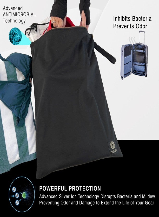 Ornadi X Large Waterproof Antimicrobial Wet Dry Bag Inhibits Bacteria & Odor from Sweaty Gym Clothes, Dirty Laundry, Swimsuits & Towels for Odor Proof Travel Made in USA 17 X 23.5 inch - Image 3