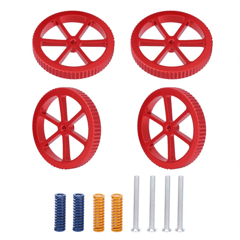 Aluminum Alloy Leveling Nut Kit for 3D Printer Hot Bed - Hand-Tightened Upgrade Replacement for Ender 3 Pro CR-10 Series - Image 1