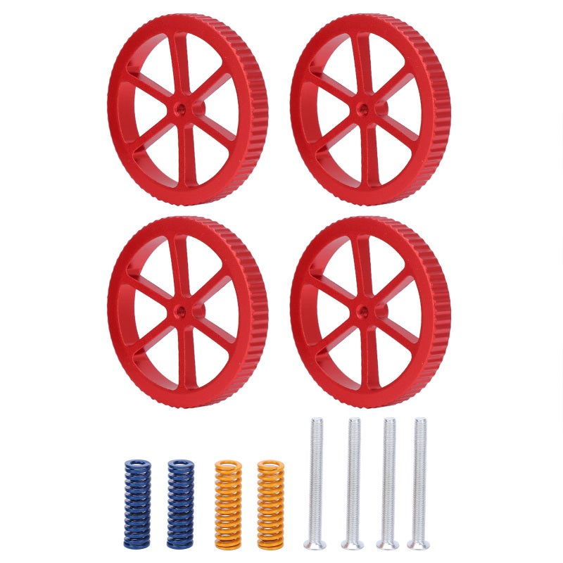 Aluminum Alloy Leveling Nut Kit for 3D Printer Hot Bed - Hand-Tightened Upgrade Replacement for Ender 3 Pro CR-10 Series - Image 2