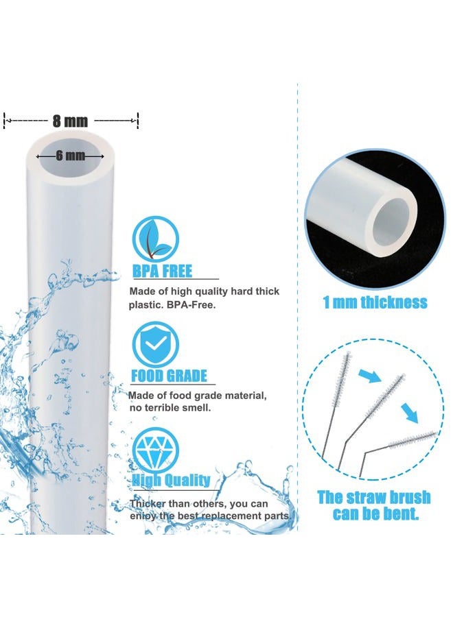 Greant 10 PCS Replacement Straws Compatible with Hydro Flask Wide Mouth Straw Lid, Straws for Hydroflask 32oz-40oz, 0.33 in Plastic Straw - Image 3