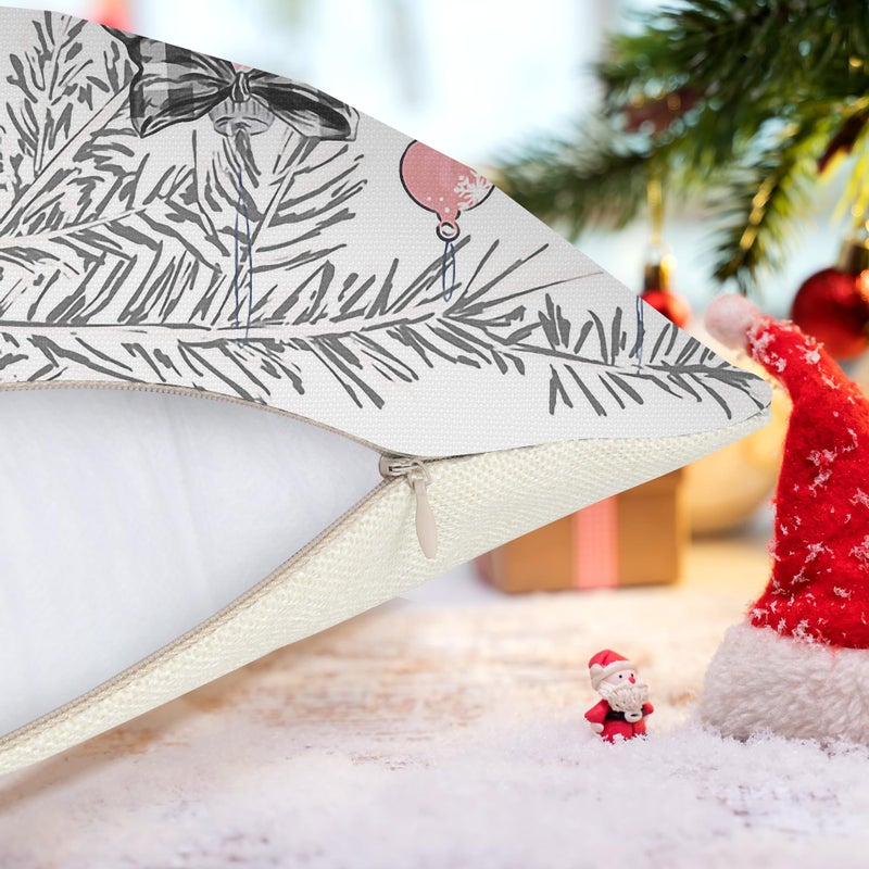 LITIVY Christmas Pillow Covers Set of 4 for Xmas Decorative Pillowcase Winter Holiday Throw Cushion Case for Home Christmas Decor (Snowman Xmas Tree) (Pink  18 x18) - Image 4