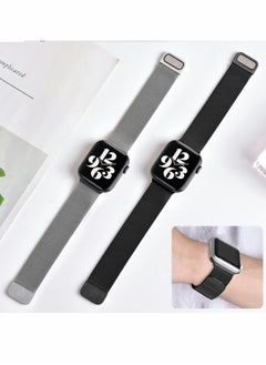 Y&D Compatible for Apple Watch Band, Adjustable Stainless Steel Magnetic Absorption Strap Replacement 42mm 44mm 45mm iWatch Series SE 7/6/5/4/3/2/1  - Image 2