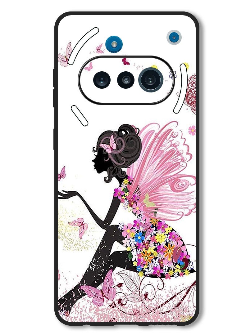 Theodor Case Compatible with Nothing Phone 3a Protection Shockproof Bumper Cover Butterfly Girl - Image 1