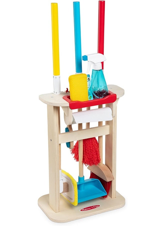 Melissa & Doug Deluxe Sparkle & Shine Cleaning Play Set | Wooden Toy For Kids | Role Play | Montessori Toy | 3+ | Gift For Boys Or Girl | Fsc-Certified Materials  - Image 1