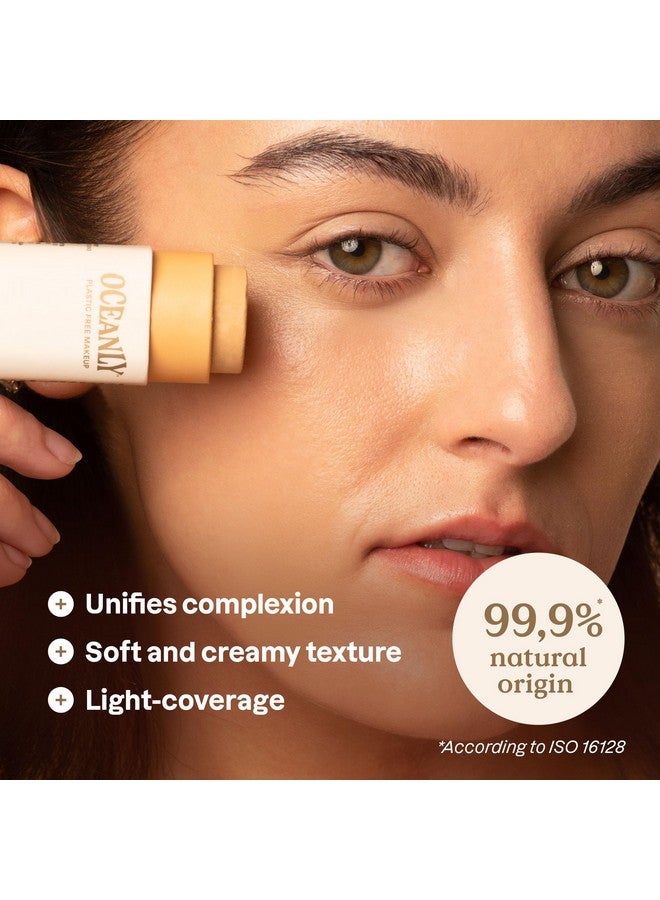 أتيتود مرطب ملون للوجه من ATTITUDE Oceanly Light Coverage، معتمد من مجموعة العمل البيئية، خالٍ من ثاني أكسيد التيتانيوم، نباتي ولم يتم اختباره على الحيوانات، خالٍ من البلاستيك، لون Dune، 0.42 أونصة - Image 2