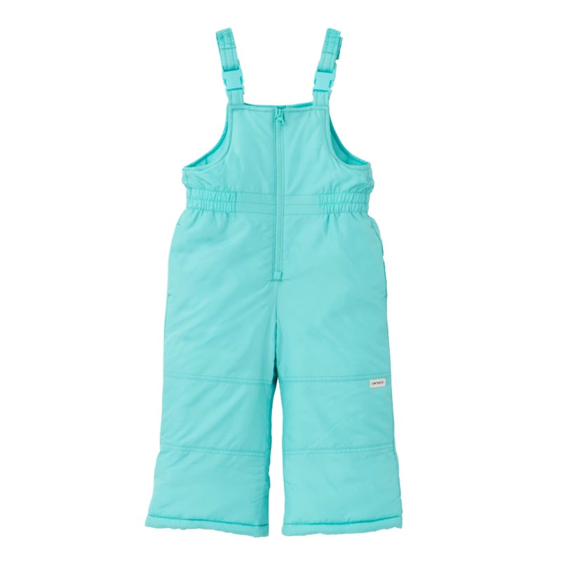 Carter's Unisex Kids Insulated Snow Bib Snow-ver-all Ski Pants, Turquoise, 3T - Image 1