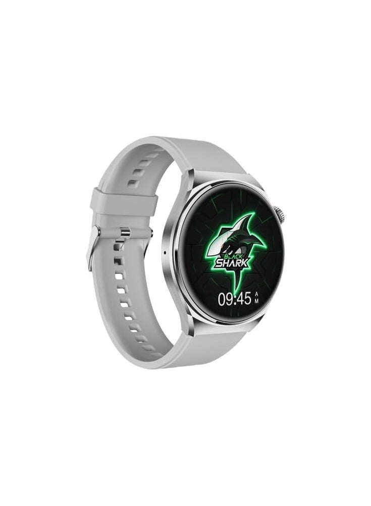 بلاك شارك ساعة بلاك شارك S1 الذكية شاشة AMOLED 1.43 بوصة، عمر البطارية 10 أيام، مقاومة للماء IP68، مراقبة الصحة، شحن لاسلكي - فضي - Image 2