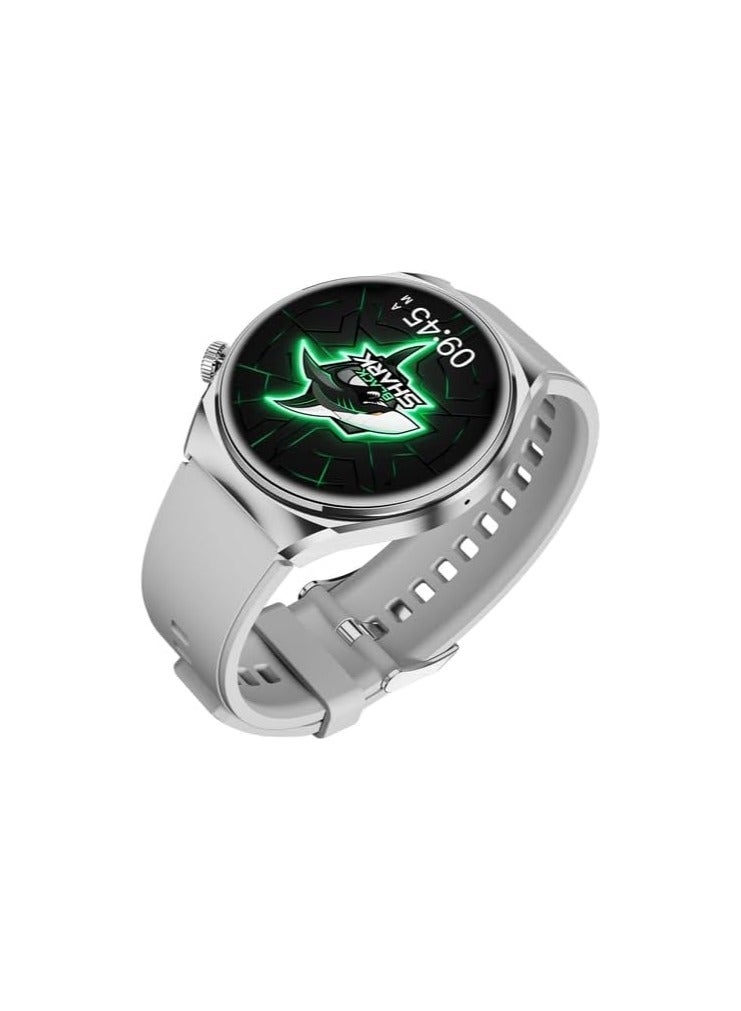 بلاك شارك ساعة بلاك شارك S1 الذكية شاشة AMOLED 1.43 بوصة، عمر البطارية 10 أيام، مقاومة للماء IP68، مراقبة الصحة، شحن لاسلكي - فضي - Image 4